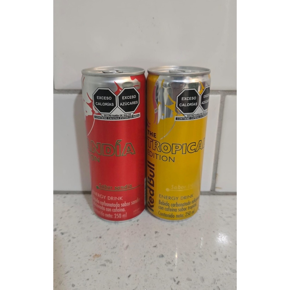 Red Bull Energy Drink Sandia Watermelon‎ & Tropical RARE Edition 250 ml Cans
